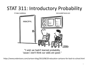 STAT 311: Introductory Probability  1