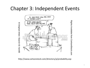Chapter 3: Independent Events  1