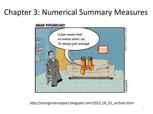 Chapter 3: Numerical Summary Measures  1