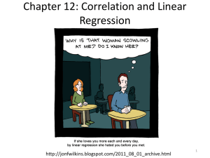 Chapter 12: Correlation and Linear Regression  1