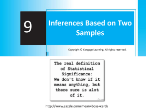 9 Inferences Based on Two Samples