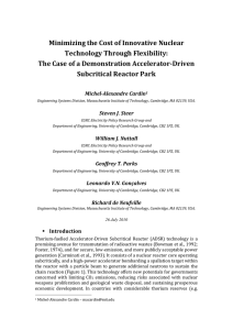 Minimizing the Cost of Innovative Nuclear Technology Through Flexibility: