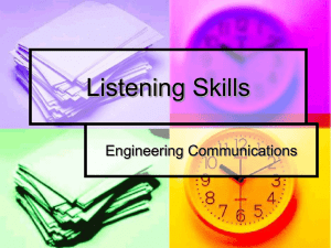 Listening Skills Engineering Communications