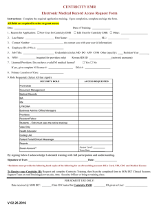 CENTRICITY EMR Electronic Medical Record Access Request Form