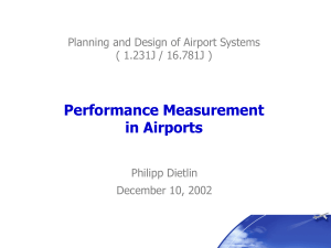 Performance Measurement in Airports Planning and Design of Airport Systems
