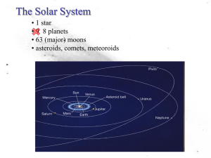 The Solar System • 1 star • 9  8 planets