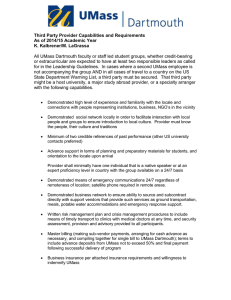 Third Party Provider Capabilities and Requirements As of 2014/15 Academic Year