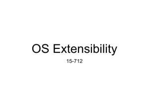 OS Extensibility 15-712