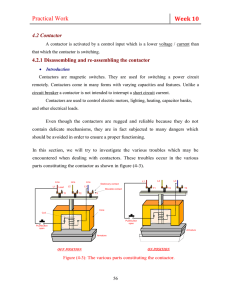 Practical Work  Week 10 4.2 Contactor