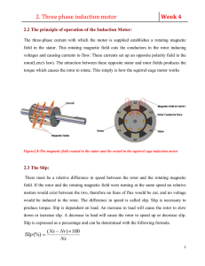 Week 4 2.2 The principle of operation of the Induction Motor: