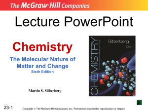 Lecture PowerPoint Chemistry The Molecular Nature of Matter and Change