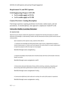 Requirement 5A and 5B Capstone Civil Engineering Project: CEN 491