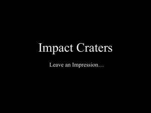 Impact Craters Leave an Impression…