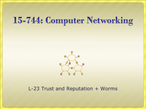 L-23 Trust and Reputation + Worms