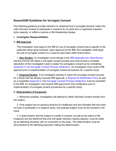 RowanSOM Guidelines for Surrogate Consent