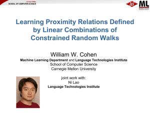 Learning Proximity Relations Defined by Linear Combinations of Constrained Random Walks