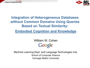 Integration of Heterogeneous Databases without Common Domains Using Queries