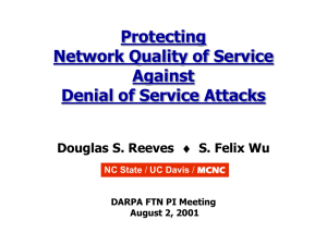 Protecting Network Quality of Service Against Denial of Service Attacks