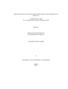 SERVICE DELIVERY AND UTILIZATION AMONG THE LATINO COMMUNITY IN DAVIS, CA