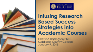 Infusing Research Based Success Strategies into Academic Courses