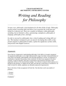 Writing and Reading for Philosophy