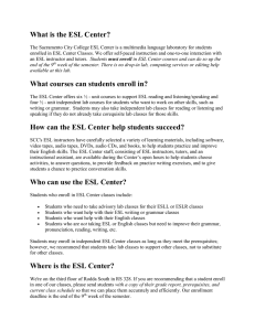 What is the ESL Center?