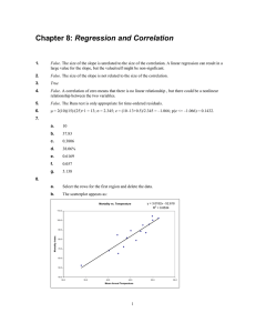 Regression and Correlation