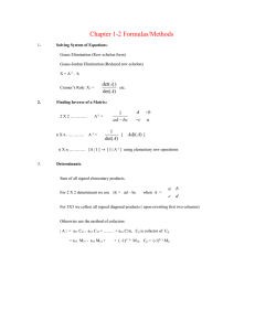 Chapter 1-2 Formulas/Methods
