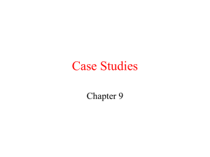 Case Studies Chapter 9