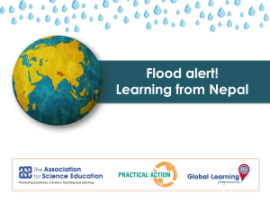Flood alert! Learning from Nepal Promoting Excellence in Science Teaching and Learning
