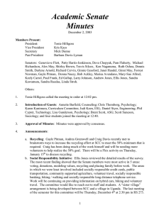 Academic Senate  Minutes
