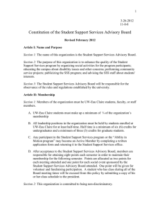 Constitution of the Student Support Services Advisory Board