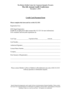 The 6th Annual Audit Conference  Credit Card Payment Form