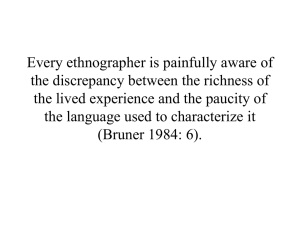 Every ethnographer is painfully aware of