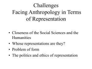 Challenges Facing Anthropology in Terms of Representation