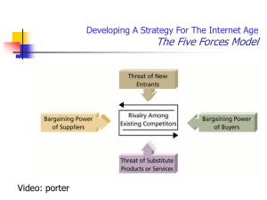 The Five Forces Model Developing A Strategy For The Internet Age
