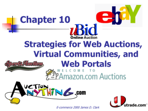 Chapter 10 Strategies for Web Auctions, Virtual Communities, and Web Portals