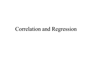 Correlation and Regression