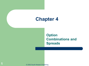 Chapter 4 Option Combinations and Spreads