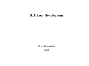 U. S. Loan Syndications Chris Droussiotis 2012