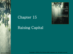 Chapter 15 Raising Capital McGraw-Hill/Irwin
