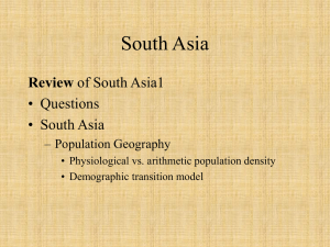 South Asia Review • Questions • South Asia