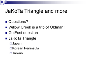 JaKoTa Triangle and more Questions? Willow Creek is a trib of Oldman!