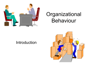 Organizational Behaviour Introduction