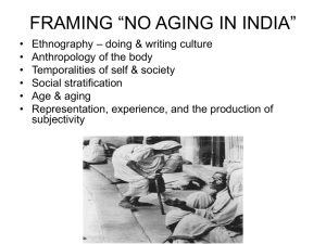 FRAMING “NO AGING IN INDIA”
