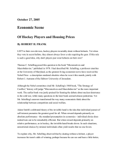 Economic Scene  Of Hockey Players and Housing Prices