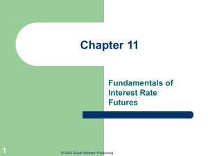 Chapter 11 Fundamentals of Interest Rate Futures