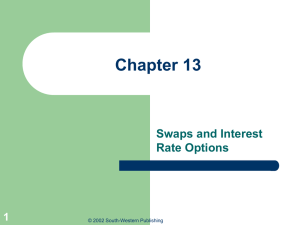 Chapter 13 Swaps and Interest Rate Options 1