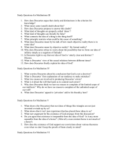 Study Questions for Meditations III