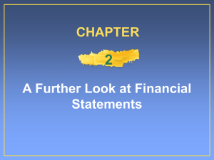 2 A Further Look at Financial Statements CHAPTER